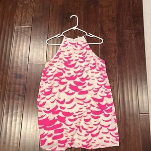Fun pink and white swing dress! Like new!